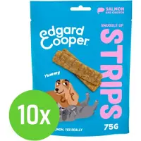 Edgard & Cooper Strips Salmon 75 gr - Hondensnack - 10 verpakkingen
