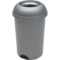Addis Afvalbak - Open top - Metallic grijs - 50 liter