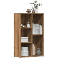 vidaXL Boekenkast 50x25x80 cm bewerkt hout artisanaal eikenkleur