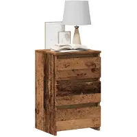 vidaXL Nachtkastjes 2 st 40x35x62,5 cm bewerkt hout oud houtkleurig