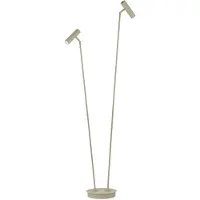 HELL LED-vloerlamp Tom Pro, dimbaar, crème / amber, Woon-/ Eetkamer, metaal, Modern, LED vloerlamp