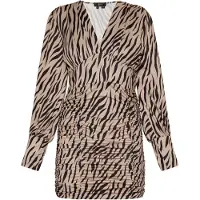 Faina Jurk beige / zwart