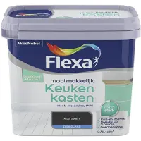 Flexa Mooi Makkelijk keukenkasten zwart zijdeglans 750 ml