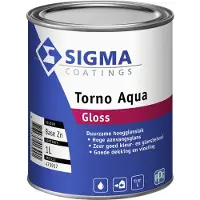 Sigma Torno Aqua Gloss | Hoogglans Lakverf Binnen & Buiten 1 LTR - Wit