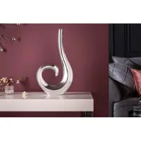Invicta Moderne vaas WAVE 47cm zilver aluminium gepolijst decoratie - 8841