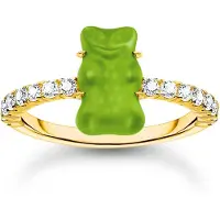 Thomas Sabo - TR2459-414-6-54 - Ring - 925 zilver - Dames - Goldbär groen - Ringmaat 54