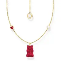 Thomas Sabo - KE2206-430-10-L45V - Ketting - 925 zilver - Dames - Goldbär rood - 40+5cm