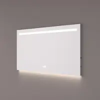 HiPP Spiegel design spv 5000 rechthoek 90x70 cm met verlichting incl. Spiegelverwarming en digitale klok