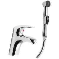 Hak Sapho wastafelmengkraan met toiletdouche, chroom