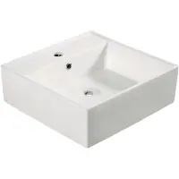 Boss & Wessing Bws wastafel freya keramiek 46x46x16.5 cm wit