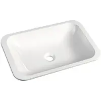 Sapho Wastafel Inbouw Kama Rechthoekig 50x26x12 cm Cast Marble Wit