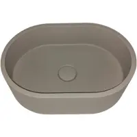 Sanimex Opbouw Wastafel Crystal Beton Ovaal Medium Grijs