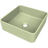Arcqua Case Opbouw Waskom Vierkant 37x37 Mat Pastel Groen