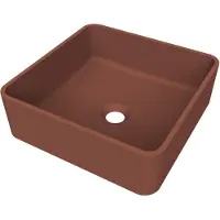 Arcqua case opbouw waskom vierkant 37x37 mat terracotta