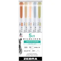 Pipoos Zebra Mildliner - highlighters - 5 stuks - natuur
