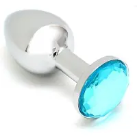 Rimba - Sofia - Metalen Buttplug Met Kristal - Blauw