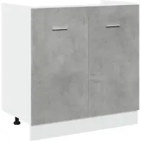 vidaXL Wastafelonderkast Lyon 80x46x81,5 cm bewerkt hout betongrijs