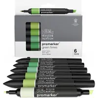 Winsor & Newton ProMarker Set 6 stuks groene tinten