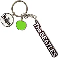 Beatles The - Text Logo Drop T Drum & Apple Charms Sleutelhanger - Multicolours
