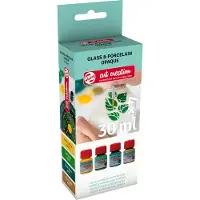 Talens Art Creation Talens Art Creat.Glas & Porselein Dekkend Set 4 x 30 ml Groen Goud