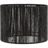 Home Sweet Home Papieren Woven Lampenkap - Cilindrisch - Black - Moderne stijl - ø30 x 20 cm - E27 fitting - Voor Tafellampen en Hanglampen - Ontworpen voor woonkamer en eetkamer