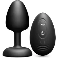 Dorcel - Vibrerende Geisha Infinite Buttplug met Bewegende Metalen Kogel - Zwart - Met Afstandsbediening L