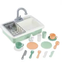Eurekakids Kitchen Sink With Motorized Faucet Transparant Kinderen