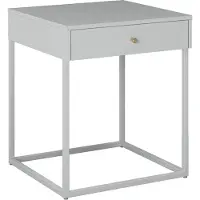 Ebuy24 Pops nachtkastje 1 lade wit.