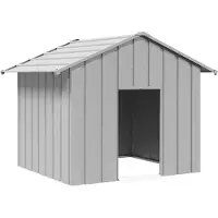 vidaXL Hondenhok met dak 131x101x102 cm gegalvaniseerd staal