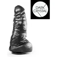 Dark Crystal XXL Dildo met zuignap 25,5 x 7,5 cm - zwart