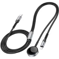 Hoco 2-in-1 - 20W PD USB-C naar Lightning + Magnetische Apple Watch Kabel 1.2M