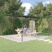 The Living Store De Living Store paviljoen, antraciet, 4x4 meter, 180 g/m², stof en staal