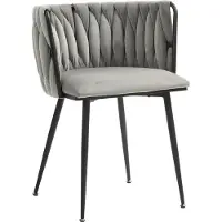 Merax Luxe Fluwelen Eetkamerstoelen Set van 2 – Met Gouden Metalen Poten en Elegant Handgeweven Design voor Eetkamer - Woonkamer en Slaapkamer