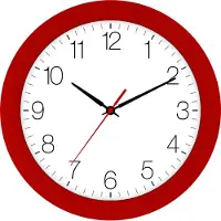 Eurotime Wandklok ROOD modern design