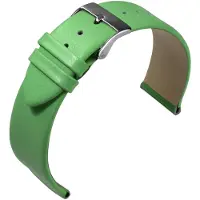 Eulit horlogeband - leer - 14 mm - groen - metalen gesp