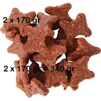 Flamingo ** 2 X ** hapki - hondensnacks - LAM EN RIJST bone/nuggets 170 gr - glutenvrij - geen toegevoegde suikers - lekker en gezond 170 gr x 2 = 340 gr