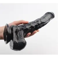 Chisa Novelties Chisa - Zwarte dildo Met Zuignap En Balzak 25.4 cm