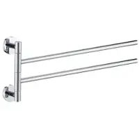 Plieger Vigo Handdoekhouder – Handdoekhouder Badkamer 45 cm – Dubbel – RVS – Wandmontage – 10 jaar garantie – Chroom