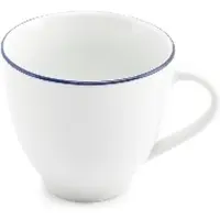 BonBistro Kop 20cl blue rim Basic White (Set van 6)