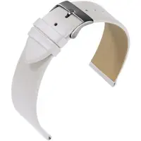 Eulit horlogeband - leer - 18 mm - wit - metalen gesp