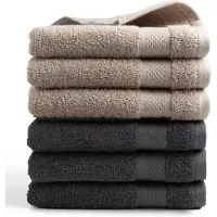 DoubleDry Hotel handdoeken 50 x 100 cm – set van 6 – 100% katoen 500 g/m2 –