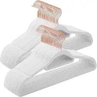 Mazazu MIRA Home - Kleerhangers - Kledinghangers - Broekhangers - Hangers - 50 Stuks - Wit - 42,5x0,6x23,5cm