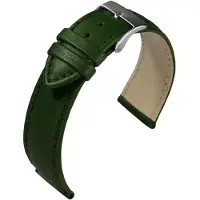 Eulit horlogeband - leer - 22 mm - groen - metalen gesp