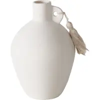 Boltze Vaas Bruny, H 22 cm, Aardewerk, Mat, Wit