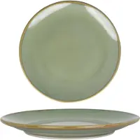 Bonna Dinerbord sage hygge porselein 25 cm set van 6