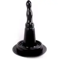 HUNG System Easy Squat Zuignap Hulpstuk + Buttplug Winky - 27cm - Zwart