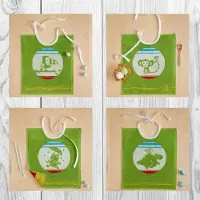 De Witte Lietaer Slabbetjes Set Groen 4 Stuks