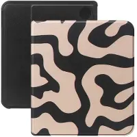 Selencia Vivid Bookcase voor de Kobo Libra Colour - Art Wave Black
