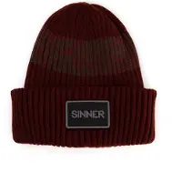 Sinner Muts Unisex Fir Beanie Burgundy