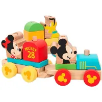 Woomax Mickey Y Minnie Wooden Train 14 Pieces Veelkleurig 18 Months Kinderen